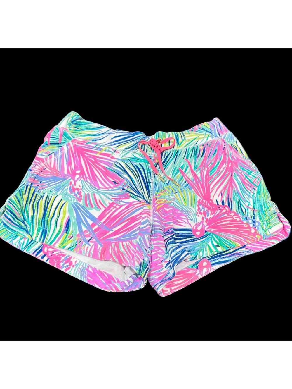 LILLY PULITZER Vina Palm Tree Floral Beach Short Sz Small